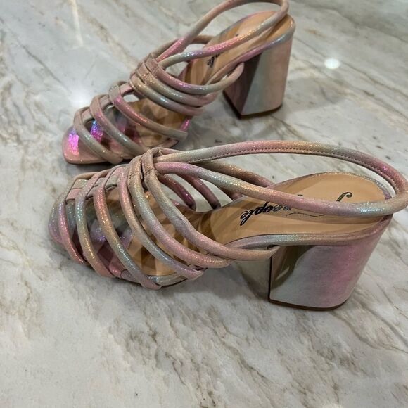 Free People Iridescent Strappy Heels - Picture 6 of 16
